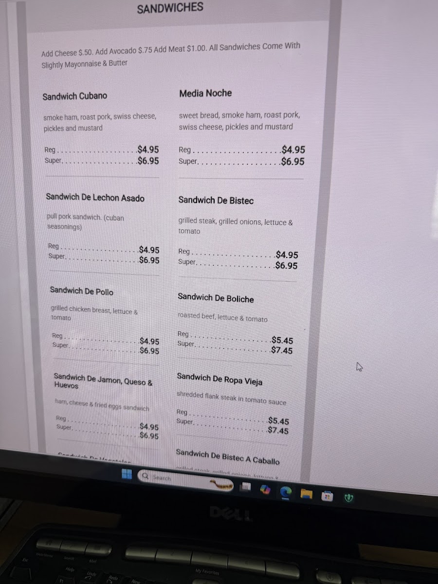 Señor Pan Cafe Menu - Image 1