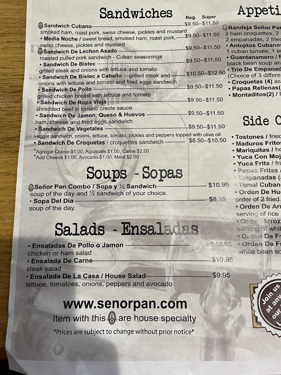 Señor Pan Cafe Menu - Image 5